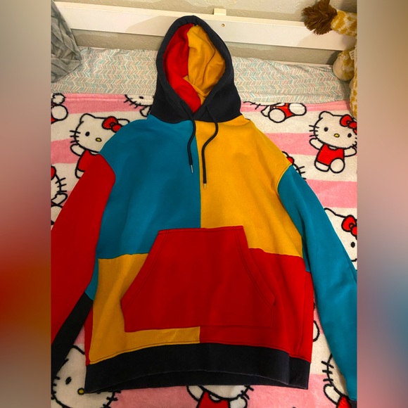 COPY - FASHIONNOVA MEN | 80’s Colorblock Hoodie - Picture 1 of 8